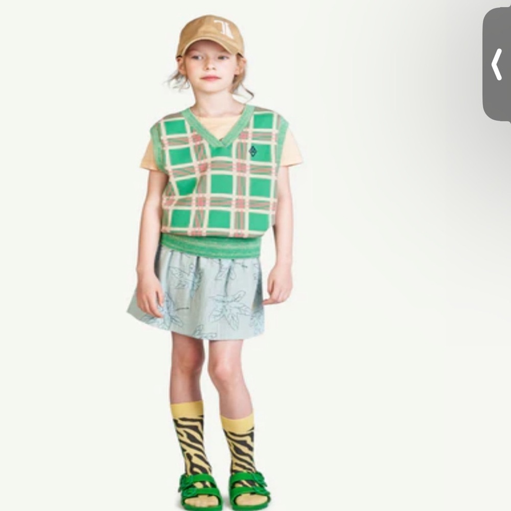 Green Plaid Kids Skirt by The Animals Observatory. Skirt only!